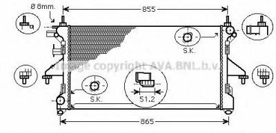 AVA QUALITY COOLING pe2310 -  Радиатор, охлаждение двигателя